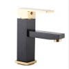 Baterie lavoar montare chiuveta baie negru -auriu TRENDY S