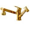 Baterie lavoar , TRENDY’S, pipa mobila , para de dus extractabila, gold