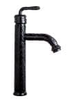 Baterie lavoar ,TRENDY’S, montare pe blat , negru mat ,cu broderie
