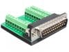 Adaptor D-Sub 25 pini T la bloc terminal 27 pini, Delock 65318