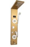 Panou de dus TRENDY’S cu hidromasaj , inox 5 functii digital cu led ,gold satin