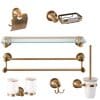 Set accesorii baie,TRENDY’S, sapte piese bronz antichizat