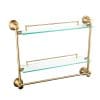 Etajera baie TRENDY’S, dubla, montare pe perete, bronz antichizat 50×46 cm
