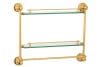 Etajera baie dubla , montare pe perete , TRENDY’S gold