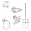 Set accesorii baie TRENDY’S , 5 piese argintiu