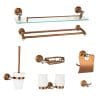 Set sapte piese accesorii baie TRENDY’S,rose-gold