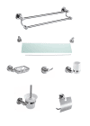Set sapte piese , accesorii baie inox TRENDY S