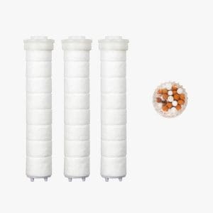 Set 3 filtre apă pentru cap dus Osmotica, din bumbac PP, multistrat, care elimina nematodele, filtreaza sedimentele, impuritatile si indeparteaza rugina. CADOU filtru ionizare pietre Maifan