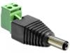 Adaptor DC 2.1 x 5.5 mm Tata la Bloc Terminal 2 pini, 2 parti, Delock 65422