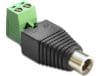 Adaptor DC 2.1 x 5.5 mm Mama la Bloc Terminal 2 pini, 2 parti, Delock 65423