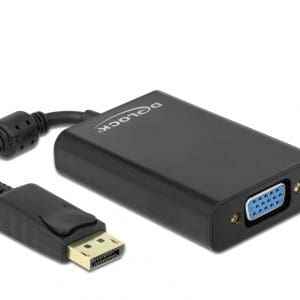 Adaptor Displayport la VGA 15 pini T-M, Audio + Power, Delock 65439