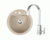 Set Chiuveta bucatarie Ferro 1 Cuva Rotunda 51 cm si Baterie stativa Ferro Zicco