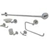 Set 6 piese accesorii baie, alama, crom