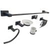 Set 6 piese accesorii, zinc, negru