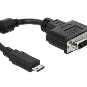 Adaptor mini HDMI-C la DVI 24+5 pini T-M 20cm, Delock 65564