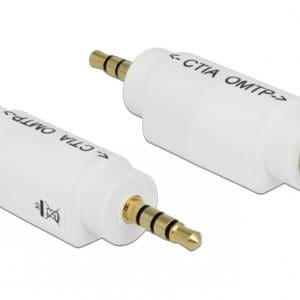 Adaptor jack stereo 3.5 mm CTIA la jack stereo 3.5mm OMTP 4 pini T-M, Delock 65590