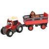 Set Dickie Toys Tractor Happy Ferguson Animal Trailer cu Remorca si Figurina Cal