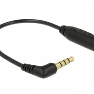 Cablu Stereo jack 3.5 mm 4 pini la jack 2.5 mm 3 pini unghi T-M, Delock 65673