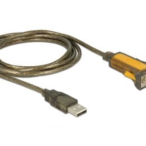 Adaptor USB la Serial RS-232 DB9 extended temperature range, Delock 65840