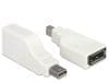 Adaptor mini Displayport la Displayport T-M Alb 4K 60 Hz unghi 90°, Delock 65867