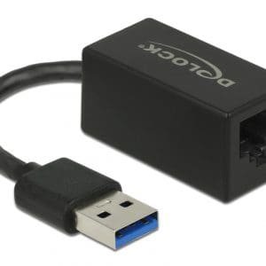 Adaptor USB 3.1-A Gen 1 la Gigabit LAN compact negru, Delock 65903