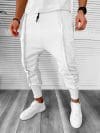 Pantaloni de trening albi conici K031 P20-1.2