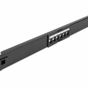 Patch panel 19″ pentru 6 module keystone Negru, Delock 66820