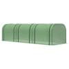 Outsunny Sera de Gradina tip Tunel din Otel si Plastic PP cu Usi care se Ruleaza 295x100x80 cm, Verde