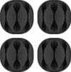 Set 4 buc ghidaj de cablu (3 slot) pentru birou Negru, Goobay 70398