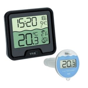 Termometru si Higrometru Digital de Camera TFA cu Senzor Wireless pentru Piscina MARBELLA, Negru, 30.3066.01