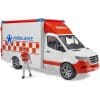 Ambulanta Bruder Mercedes Benz cu Sofer si Sirena