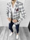 Sacou barbati slim fit in carouri 715