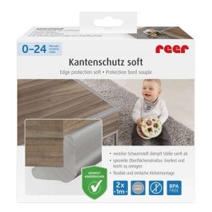 Set 2 Benzi de Protectie Universala din Spuma Poliuretan Pentru Muchii si Colturi Reer Rezistente la Muscaturi Gri 2 x 1 m