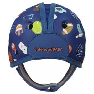Casca Protectie Bebelusi cu Spuma Flexibila Ultrausoara Reglabila SafeHead Baby Sporty 7-24 luni Albastra