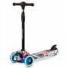 Trotineta cu Roti cu Led Piko Ricokids Negru – Alb – Rosu
