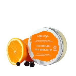 Sun is Dancing Quietly: Crema de corp nutritiva bio, vegana cu ulei de portocale si extract de coacaz negru | Uoga Uoga