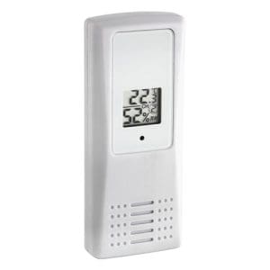 Transmitator Wireless Digital TFA pentru Temperatura si Umiditate cu Afisaj LCD Alb