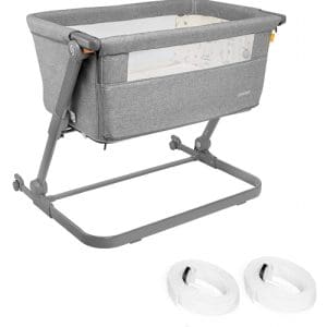 Patut 3 in 1 Skiddou Co-Sleeping Natt, Normandic Dream, Gri Deschis