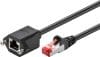 Cablu de retea prelungitor T-M cat 6 F/UTP Negru 3m, Goobay 77562