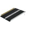 HOMCOM Rampa pentru Scaune cu Rotile, 91L x 73l cm, sustine 272KG, Rampa pentru Prag Pliabila din Aluminiu