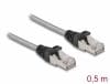 Cablu de retea RJ45 Cat.6A FTP cu izolatie metalica 0.5m Negru, Delock 80107