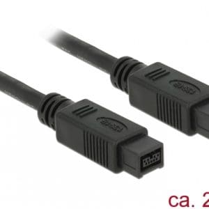Cablu Firewire IEEE1394 9 pini la 9 pini 2m, Delock 82599