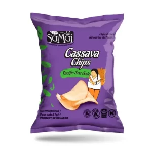 Chipsuri de tapioca (Cassava) cu sare de mare, 57g | SaMai