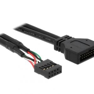 Cablu pin header USB 2.0 la USB 3.0 M-T, Delock 83281