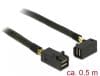 Cablu Mini SAS HD SFF-8643 la Mini SAS HD SFF-8643 unghi 0.5m, Delock 83621