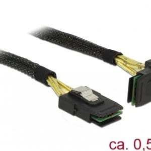 Cablu Mini SAS SFF-8087 la Mini SAS SFF-8087 unghi 0.5m, Delock 83622