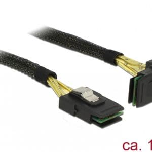 Cablu Mini SAS SFF-8087 la Mini SAS SFF-8087 unghi 90 grade 1m, Delock 83642
