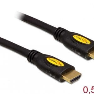 Cablu HDMI 4K cu Ethernet v1.4 T-T 0.5m, Delock 83737