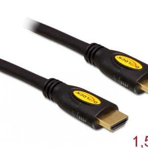 Cablu HDMI 4K cu Ethernet v1.4 T-T 1.5m, Delock 83738