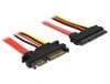 Cablu prelungitor SATA III 22 pini 6 Gb/s T-M (5V+12V) 100cm, Delock 83804